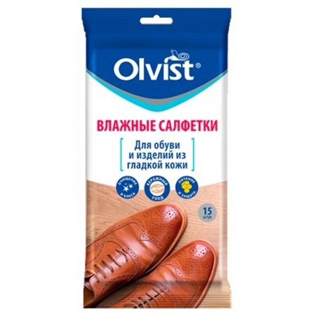 салфетки влажные OLVIST для гладкой кожи 15 шт