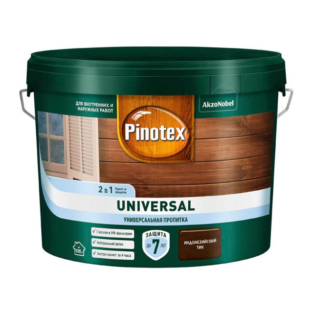 средство деревозащитное PINOTEX Universal 9л индонезийский тик, арт.5620468