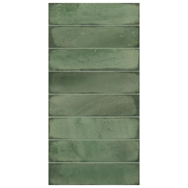 плитка настенная AZORI Bricks green 31,5х63 зеленый