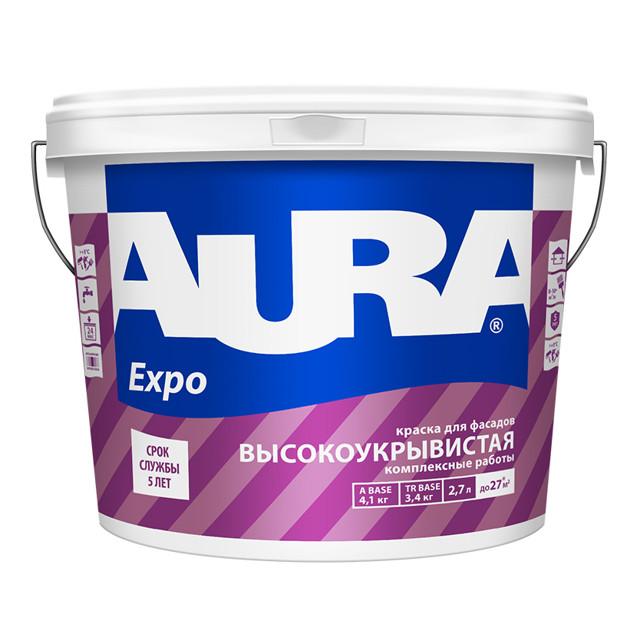 краска фасадная в/д AURA Expo основа TR 2,7л, арт.4607003915360.