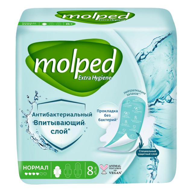 MOLPED | прокладки MOLPED Extra Hygiene Нормал антибактериальные 8шт