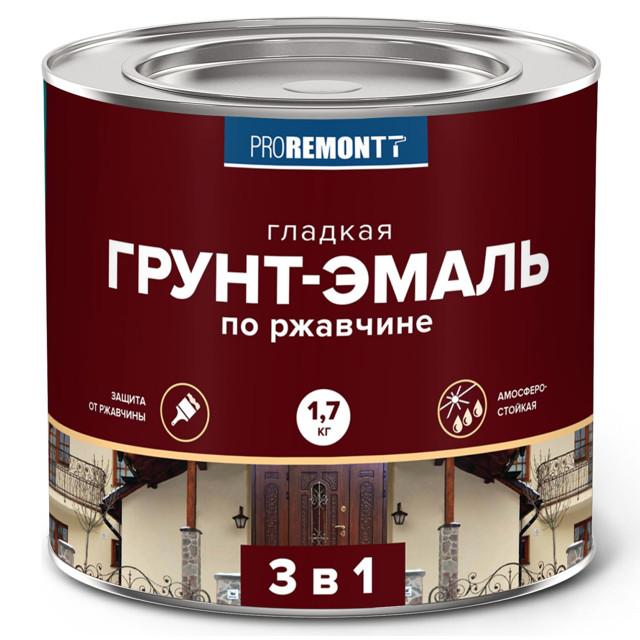 грунт-эмаль алкидная PROREMONTT 3в1 по ржавчине серая 1,7 кг, арт.8300087