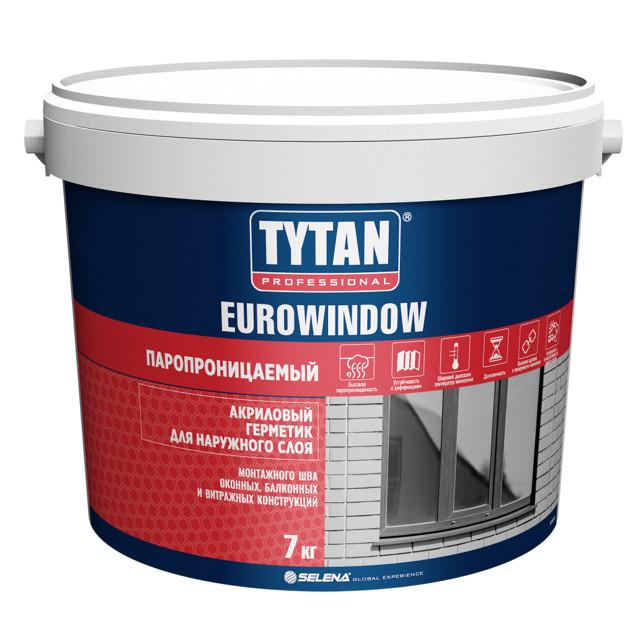 герметик акриловый TYTAN Professional Eurowindow паропроницаемый 7кг белый, арт.18249