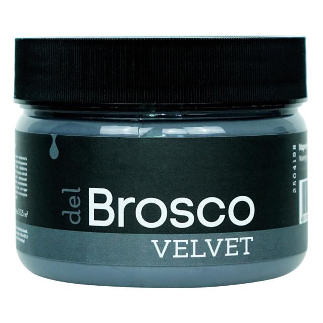 DEL BROSCO | краска акриловая DEL BROSCO Velvet интерьерная 0,25л серая, арт.2504198