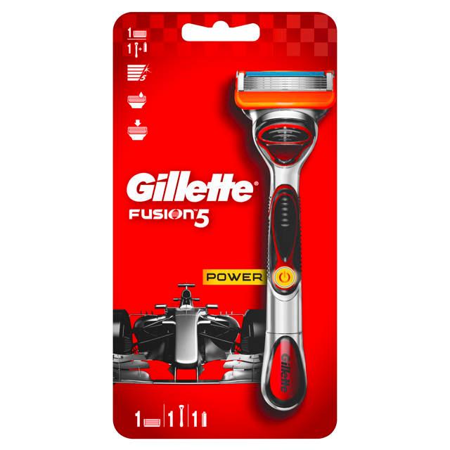 станок для бритья GILLETTE Fusion Power Red + 1 кассета