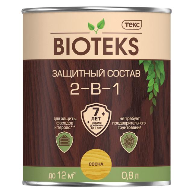 средство деревозащитное TEKC Bioteks 2-в-1 0,8л сосна, арт.700008169