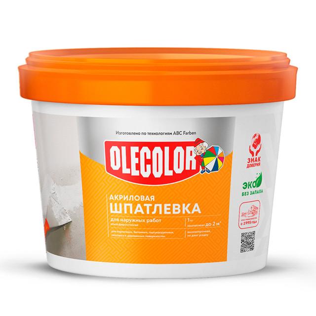 шпатлевка для наружных работ OLECOLOR готовая 0,9кг, арт.4300000914