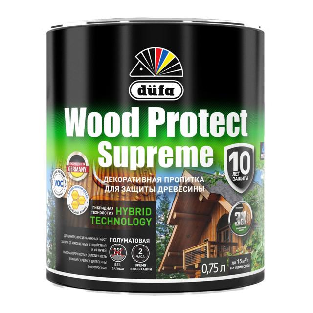 средство деревозащитное DUFA Wood Protect Supreme 0,75л белый, арт.МП00-008384