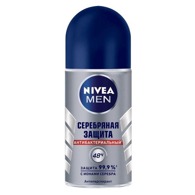 дезодорант мужской NIVEA MEN Серебряная защита, 50 мл, ролик