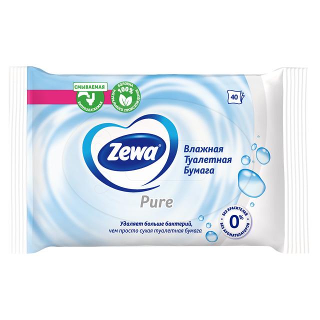 бумага туалетная Zewa Pure влажная 40шт