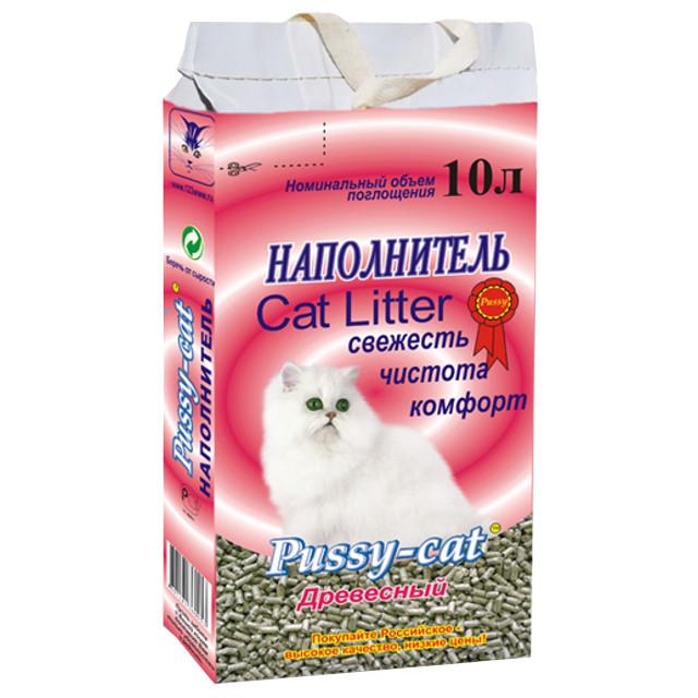 PUSSY-CAT | наполнитель PUSSY-CAT 10л 5кг древесный