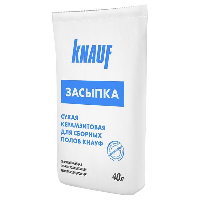 засыпка керамзитовая KNAUF фракция 0-5мм выравнивающая звуко-теплоизол. 40л