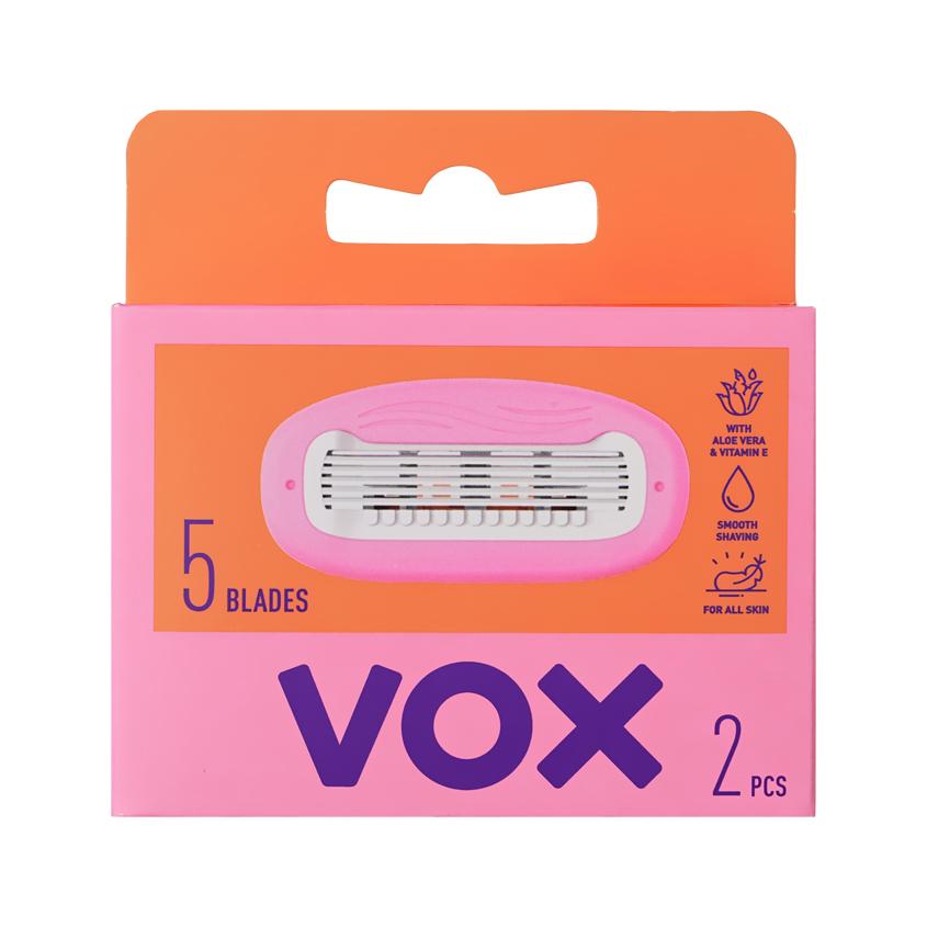 Кассеты для станка `VOX` Алоэ Вера 5 лезвий 2 шт