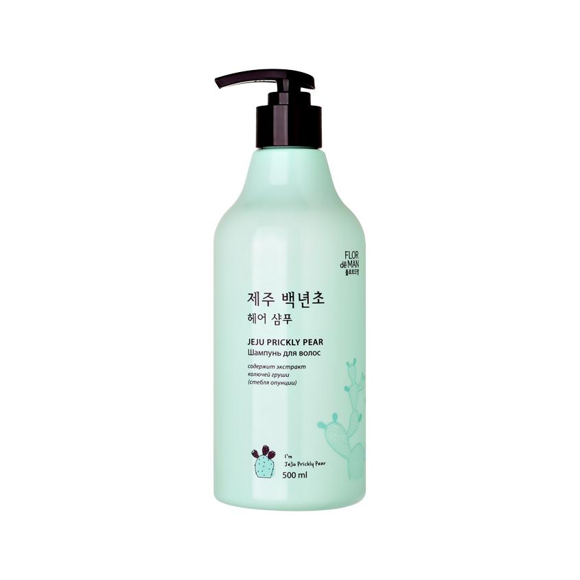 FLOR DE MAN | Шампунь для волос `FLOR DE MAN` JEJU PRICKLY PEAR увлажняющий с экстрактом колючей груши 500 мл