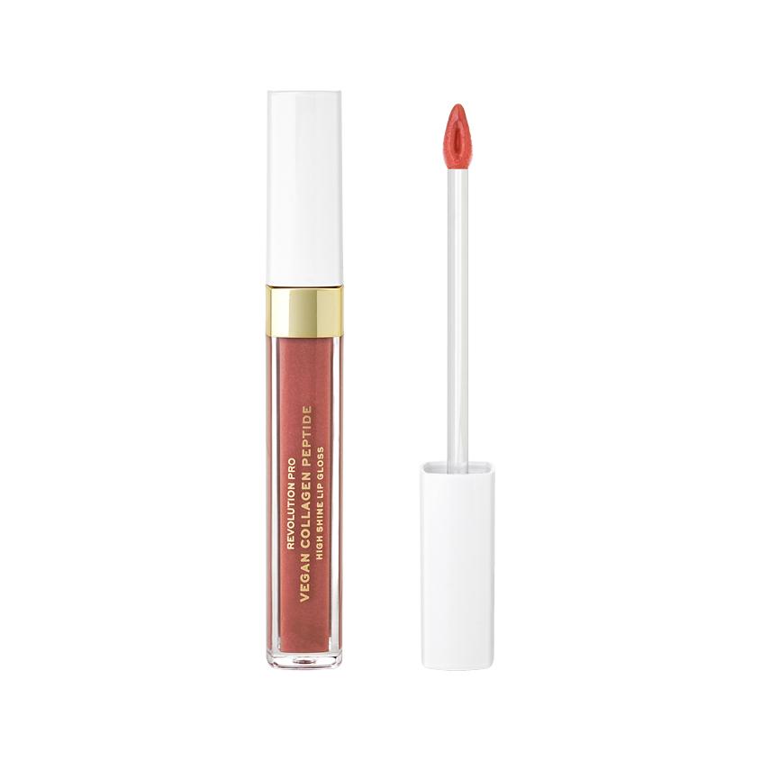 Блеск для губ `REVOLUTION` `PRO` VEGAN COLLAGEN PEPTIDE HIGH SHINE LIP GLOSS сияющий тон Cashmere