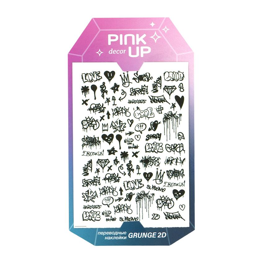 Наклейки для ногтей `PINK UP` `DECOR` 2D переводные тон 48