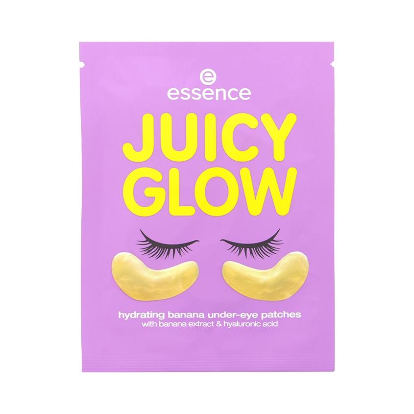 Патчи для глаз `ESSENCE` `JUICY GLOW` увлажняющие с экстрактом банана и гиалуроновой кислотой