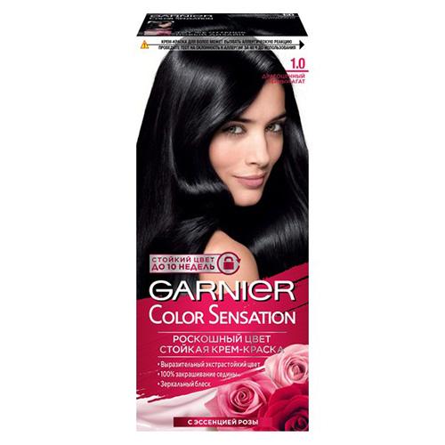 Краска для волос `GARNIER` `COLOR SENSATION` тон 1.0 (Драгоценный черный агат)