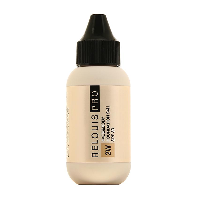 Крем тональный для лица `RELOUIS` `RELOUIS PRO` FACE&BODY FOUNDATION 24H SPF30 тон 2W средний оливковый