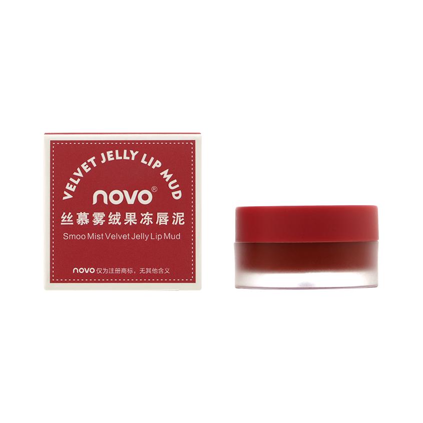 Помада для губ `NOVO` VELVET JELLY LIP MUD муссовая Тон 277