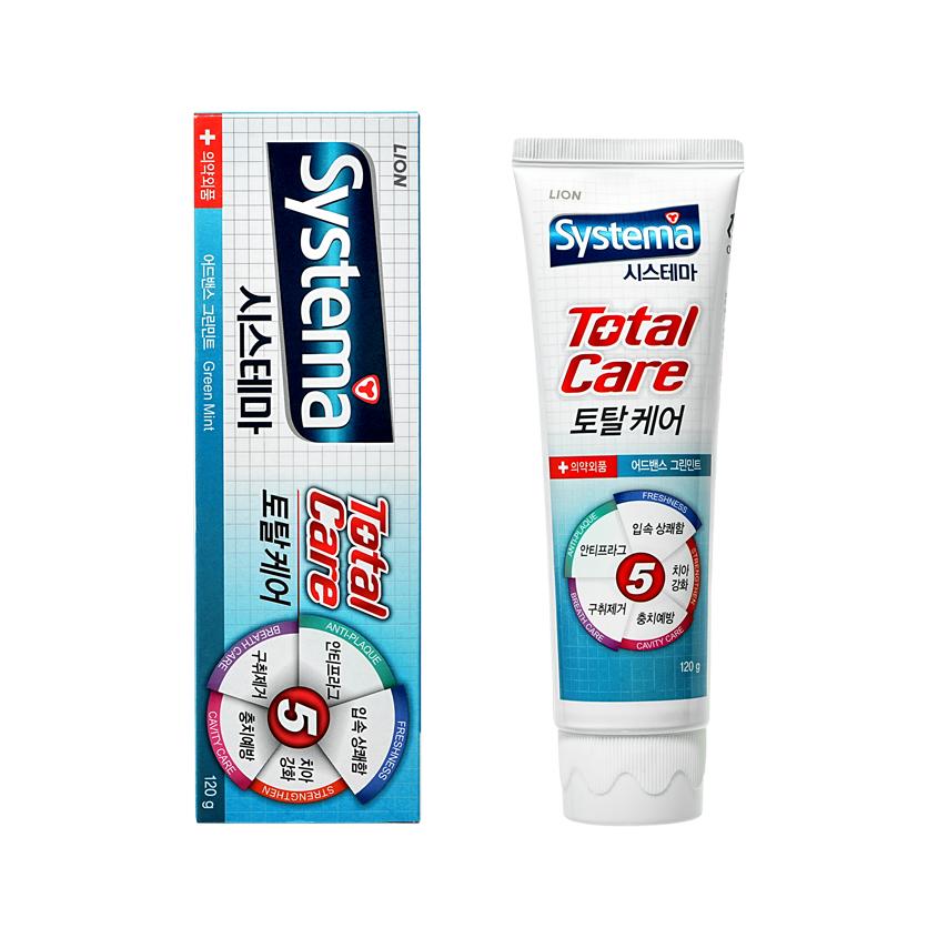 Паста зубная `LION` SYSTEMA Total care (green mint) 120 г