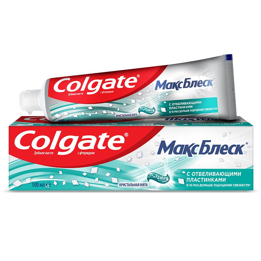 Паста зубная `COLGATE` МАКС БЛЕСК Кристальная мята 100 мл