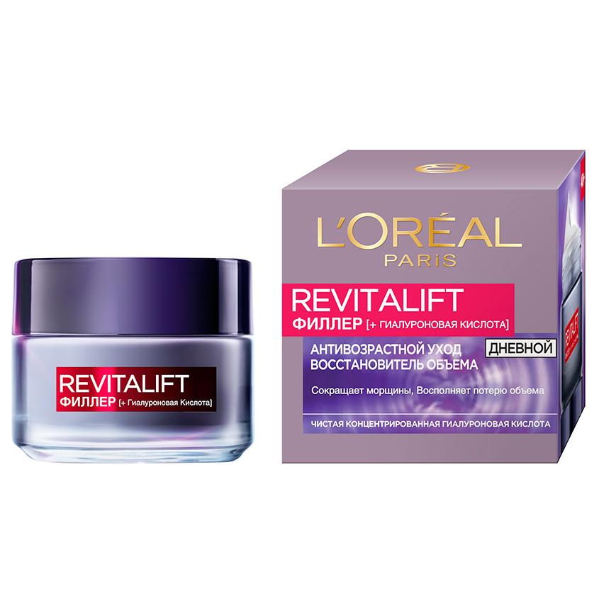 Дневной филлер для лица `LOREAL` `REVITALIFT` ФИЛЛЕР Гиалуроновый восстановитель объема 50 мл