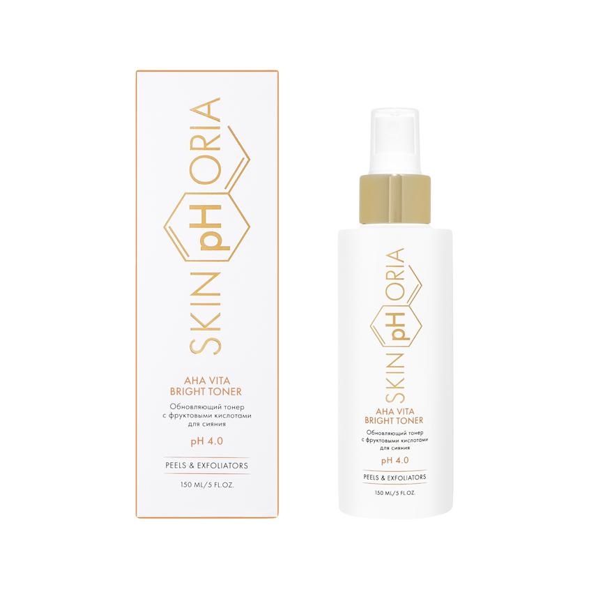 Тонер для лица `SKINPHORIA` PEELS&EXFOLIATORS обновляющий с фруктовыми кислотами для сияния 150 мл