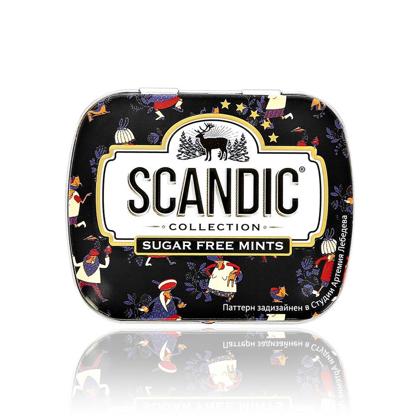 Освежающие драже `SCANDIC` COLLECTION без сахара со вкусом клубничный микс 14 г