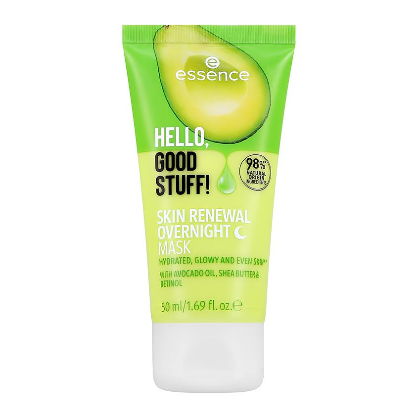 Маска для лица `ESSENCE` HELLO, GOOD STUFF! SKIN RENEWAL OVERNIGHT MASK ночная с маслом авокадо и ретинолом