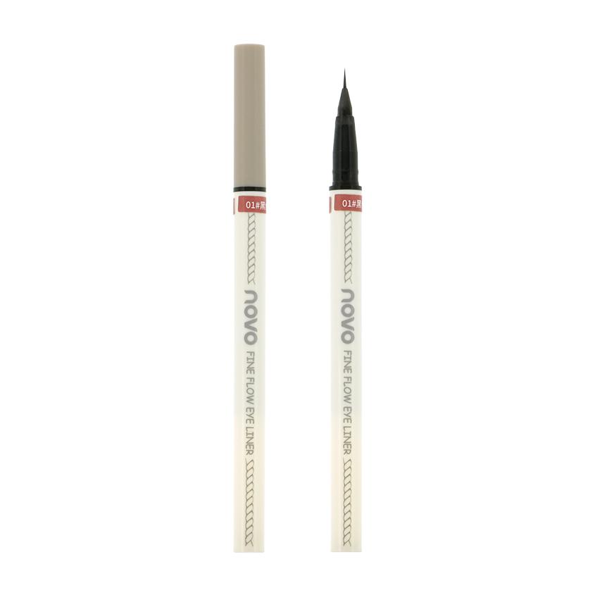 Подводка для глаз `NOVO` FINE FLOW EYELINER Тон 01 черная