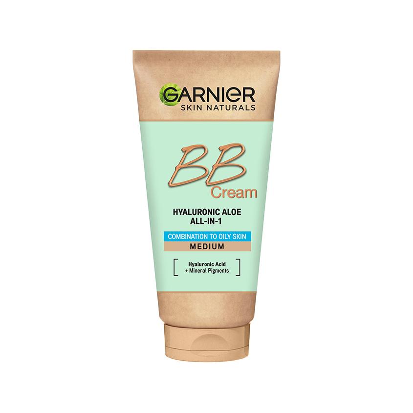 Крем для лица `GARNIER` `SKIN NATURALS` BB Cream Секрет совершенства 5в1 натурально-бежевый для смеш. и жирной кожи 50 мл
