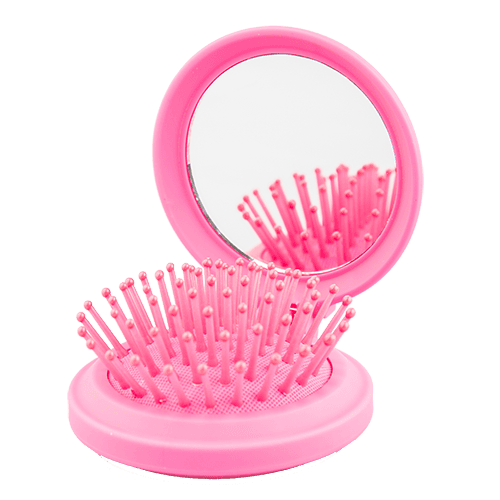 Щетка для волос `LADY PINK` `FAVS` bright массажная мини круглая soft touch