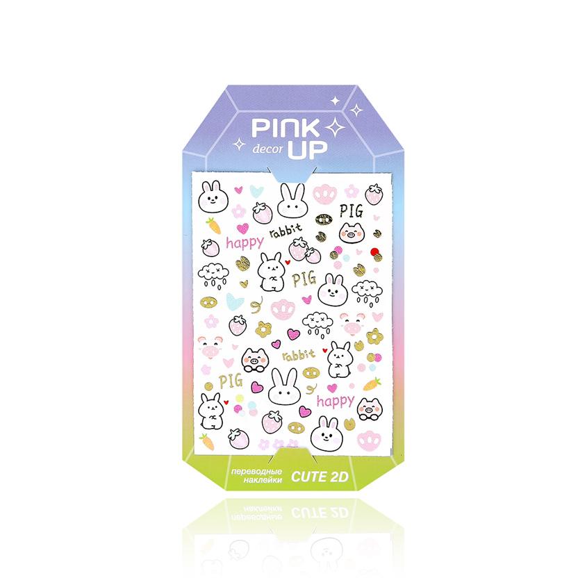 Наклейки для ногтей `PINK UP` `DECOR` CUTE COLLECTION 2D переводные тон 115