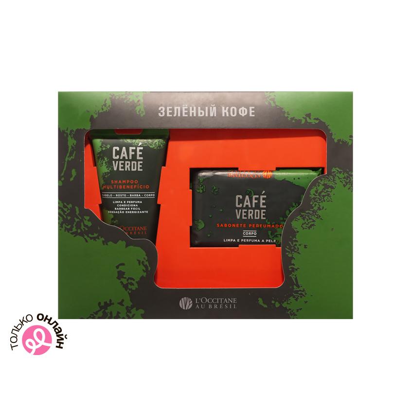 Подарочный набор муж. `L`OCCITANE` `AU BRESIL` CAFE VERDE ЗЕЛЕНЫЙ КОФЕ Шампунь 50 мл + Мыло 75 г 1 шт