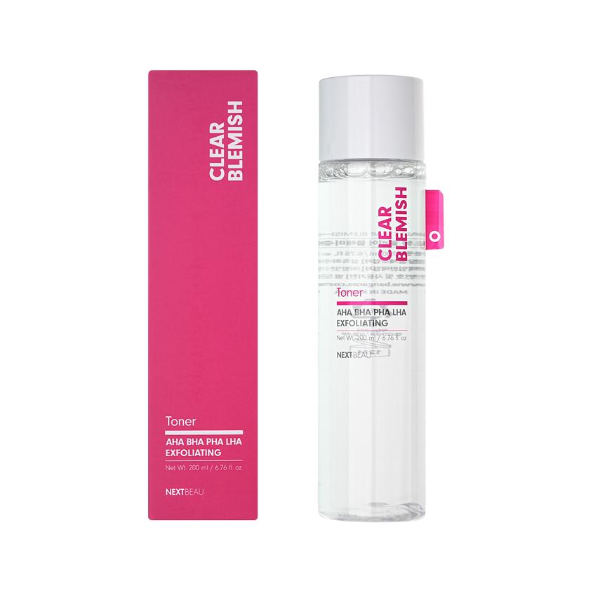Тонер для лица `NEXTBEAU` CLEAR BLEMISH с кислотами 200 мл