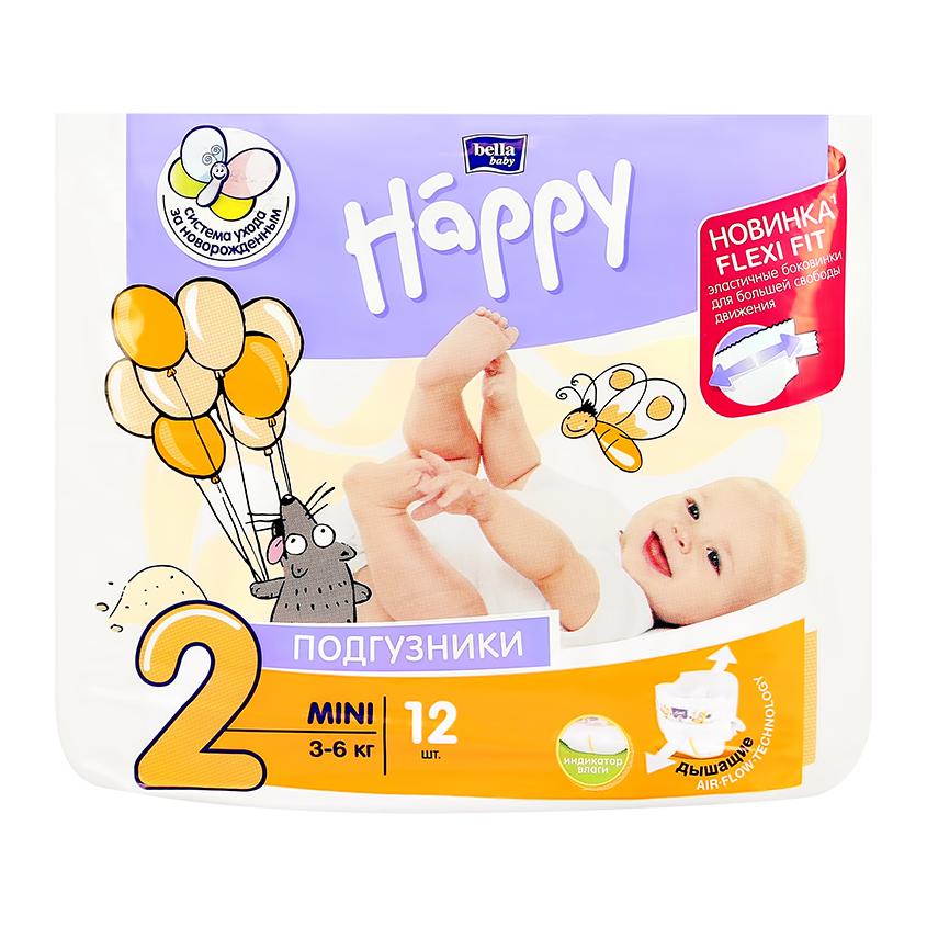 Подгузники `BELLA` HAPPY 3 - 6 кг MINI 12 шт