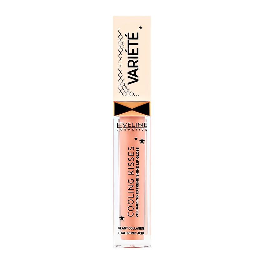 Блеск для губ `EVELINE` `VARIETE` COOLING KISSES тон 02 sugar nude