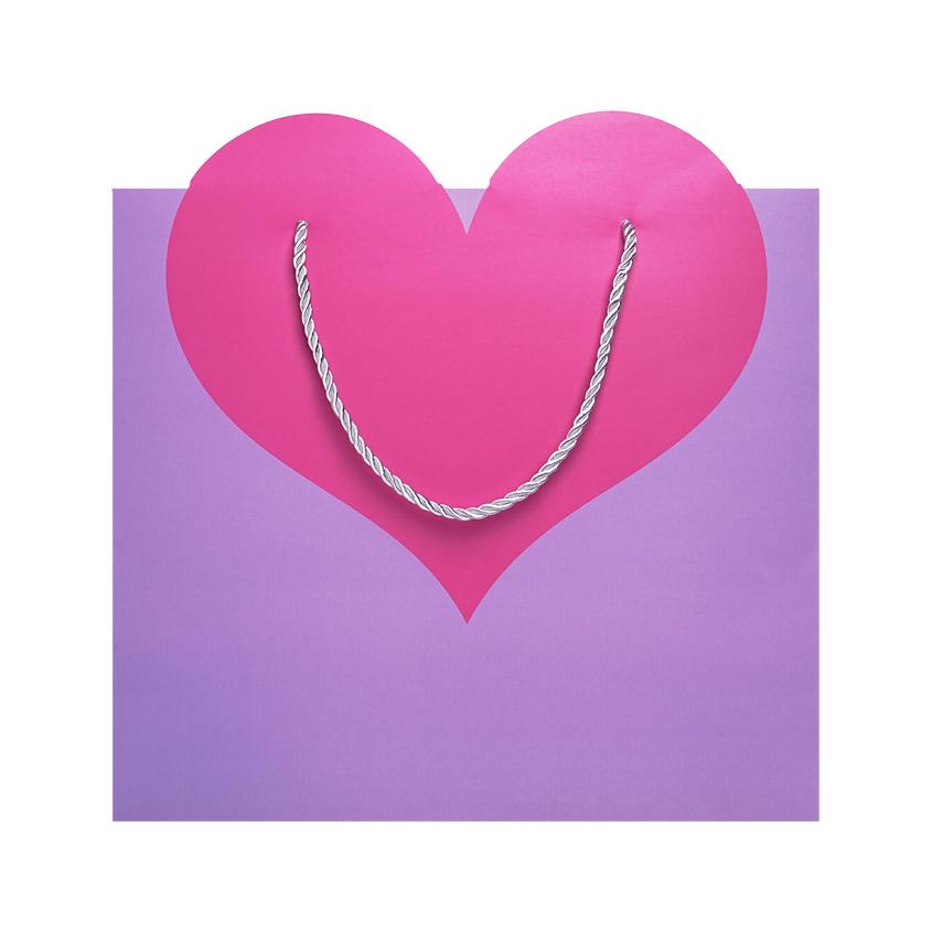 Сумка бумажная `FUN` HEARTS в ассортименте (l)