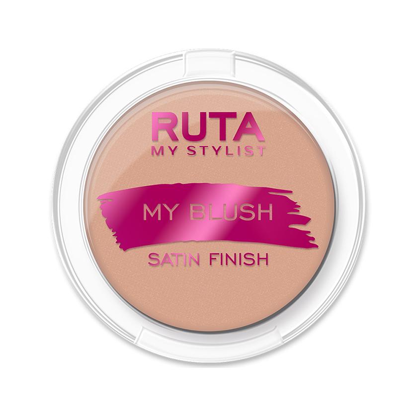 Румяна для лица `RUTA` MY BLUSH компактные сатиновые тон 02 Пляжная красотка