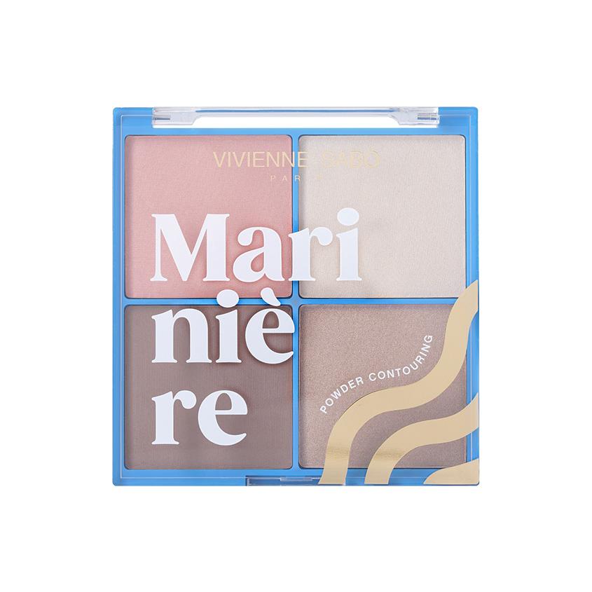 Палетка для скульптурирования `VIVIENNE SABO` MARINIERE PALETTE CONTOURING пудровая тон 01