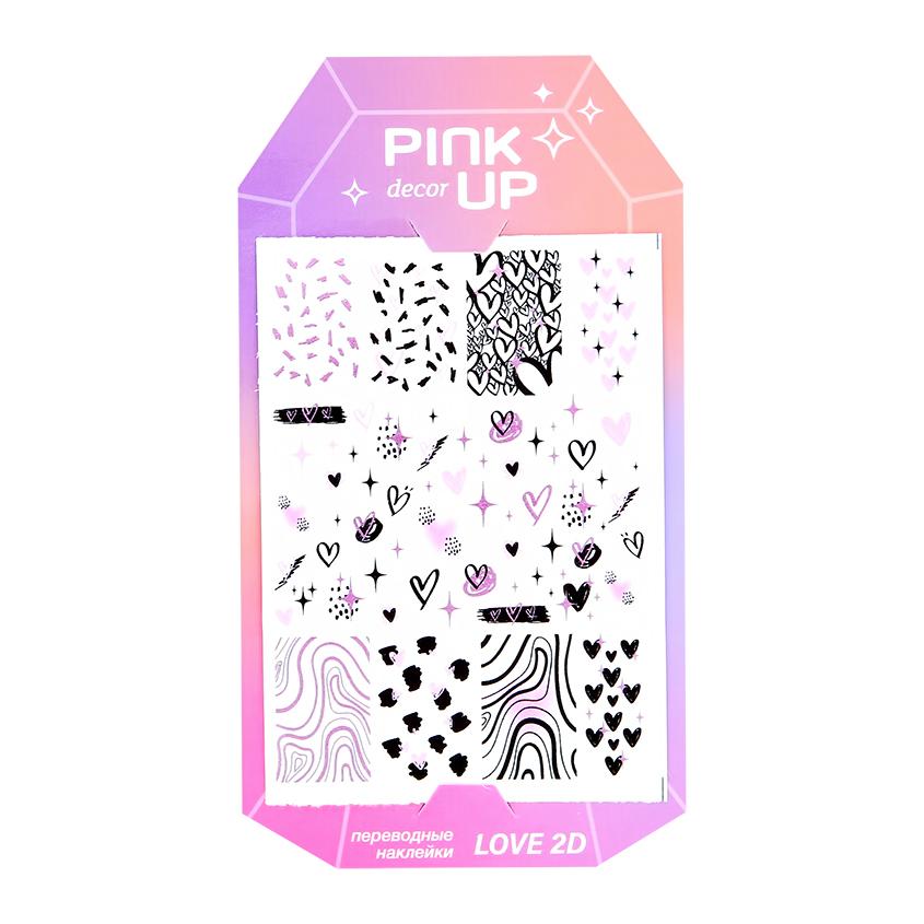 Наклейки для ногтей `PINK UP` `DECOR` LOVE COLLECTION 2D переводные тон 168