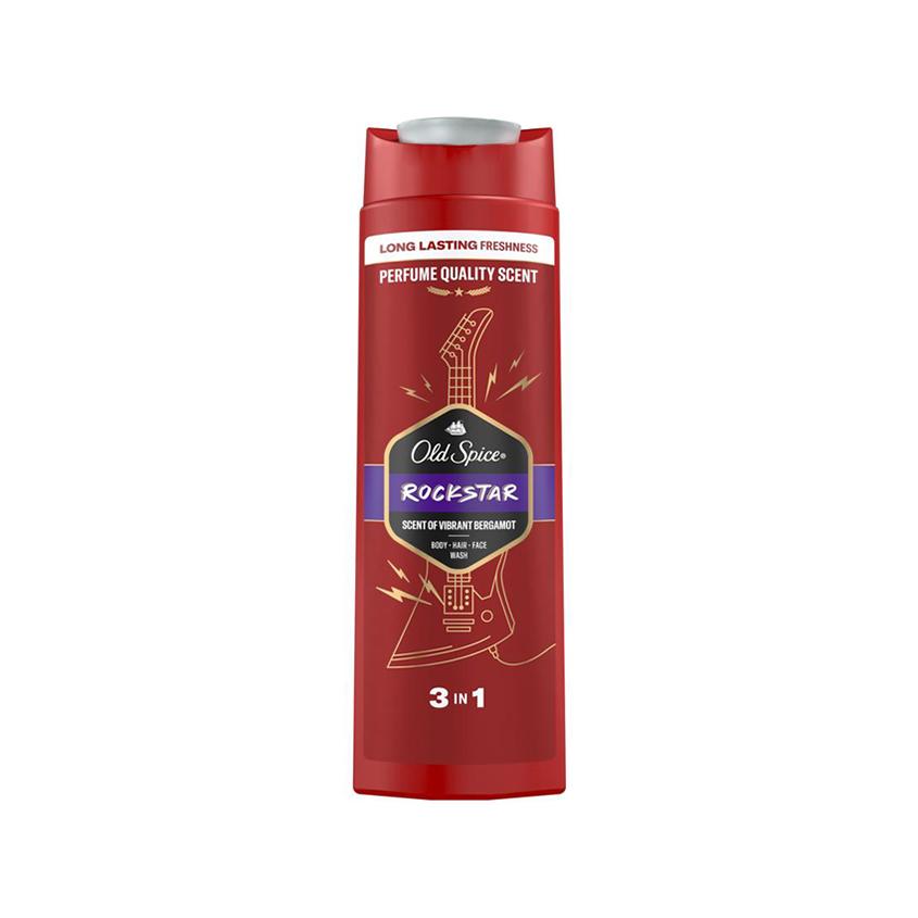 Гель для душа и шампунь `OLD SPICE` ROCKSTAR яркий аромат бергамота (3в1) 400 мл