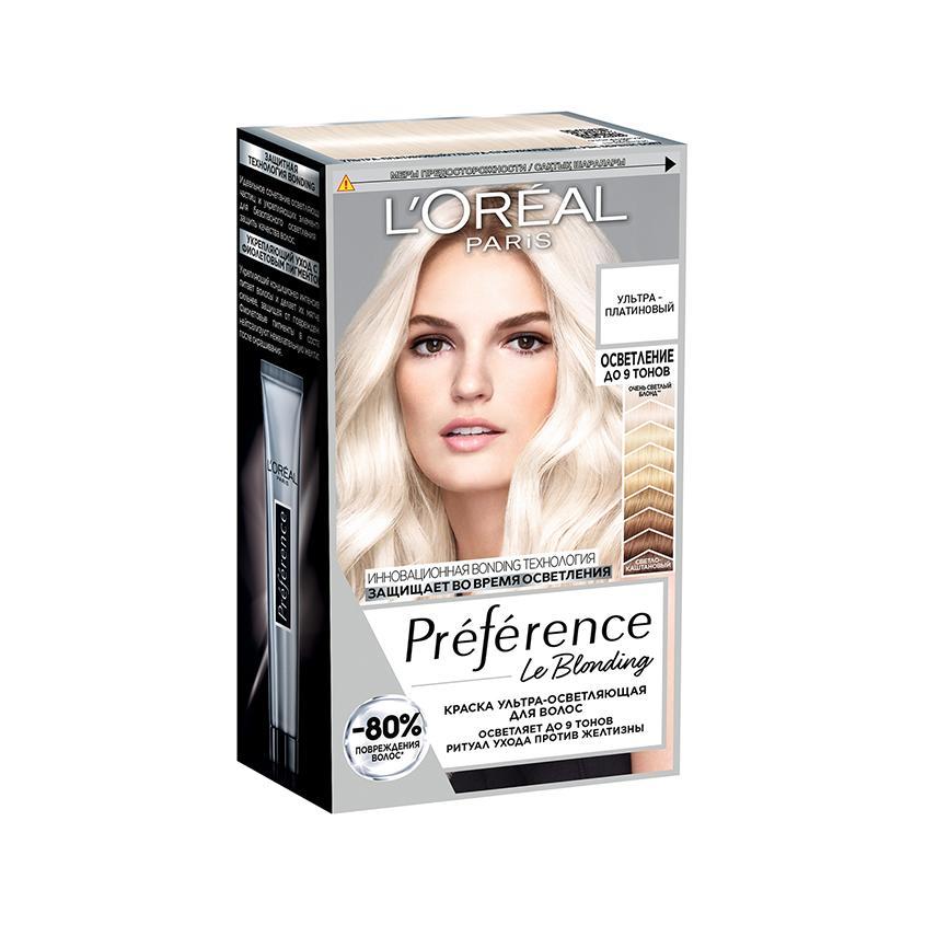 Краска для волос `LOREAL` `PREFERENCE` тон 9 (Ультраплатиновый)