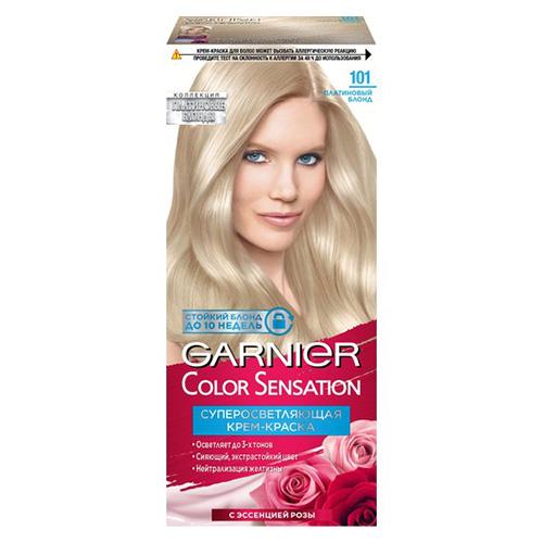 Краска для волос `GARNIER` `COLOR SENSATION` тон 101 (Серебристый блонд)