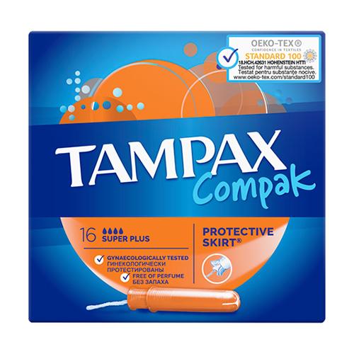 TAMPAX | Тампоны с аппликатором `TAMPAX` COMPAK Super Plus 16 шт