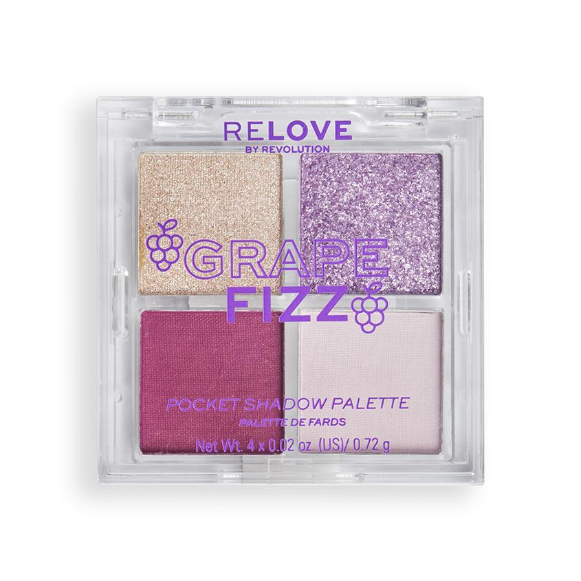 Палетка теней для век `REVOLUTION` `RELOVE` POCKET PALETTE тон Grape Fizz