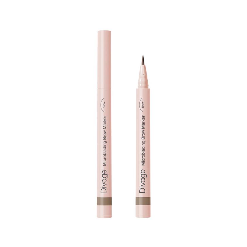 Маркер для бровей `DIVAGE` MICROBLADING BROW MARKER стойкий тон 01 Светло-коричневый