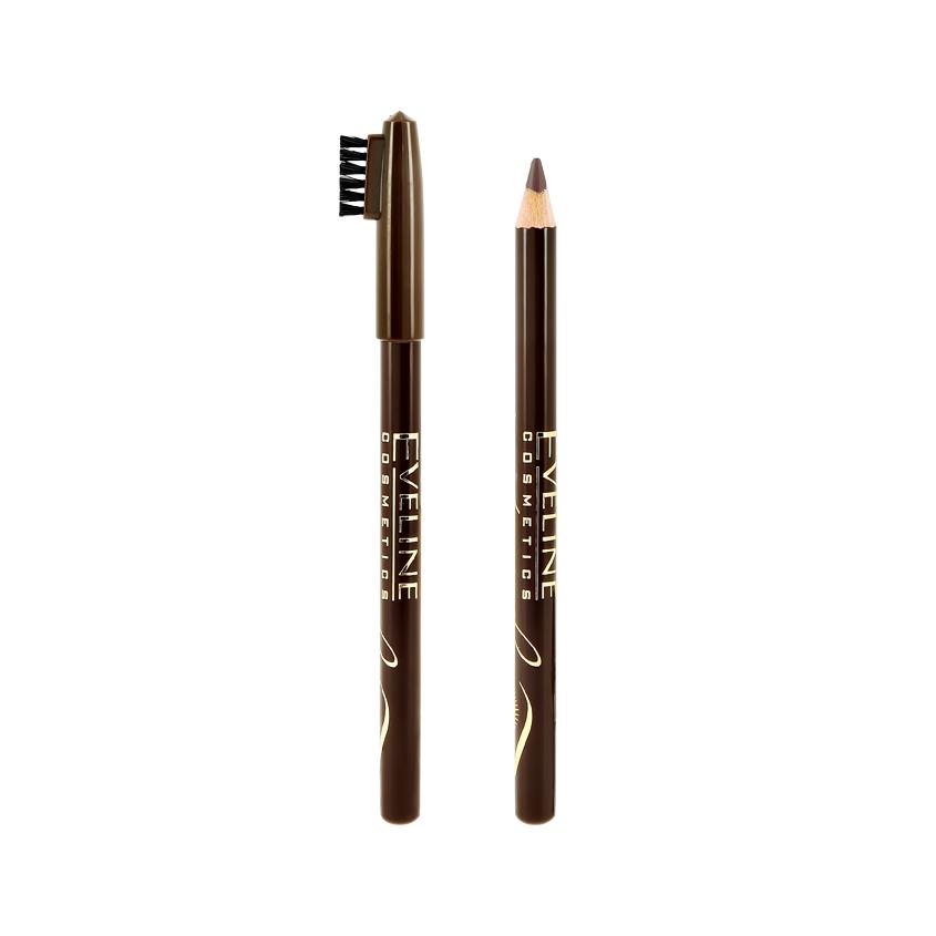 Карандаш для бровей `EVELINE` PROFESSIONAL STYLIST тон soft brown