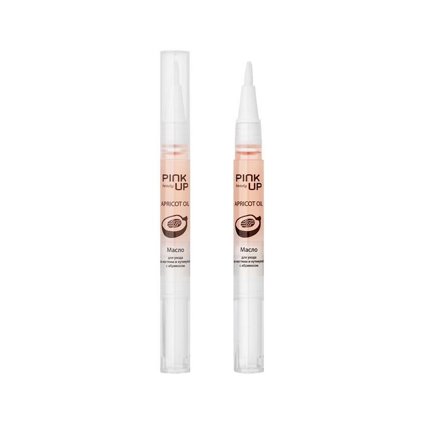 Карандаш для ухода за ногтями и кутикулой `PINK UP` `BEAUTY` APRICOT OIL с маслом абрикоса 2 мл